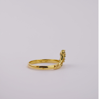 ring gold 9K wih emerald and CZ