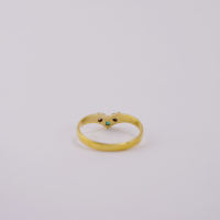 bague or9K avec émeraude et CZ