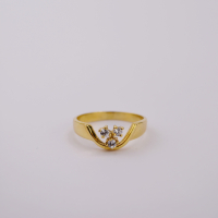 ring goud 9K met CZ