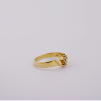 ring goud 9K met CZ