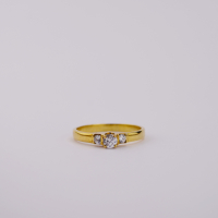 ring goud 9K met CZ