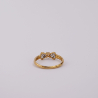 ring goud 9K met  CZ