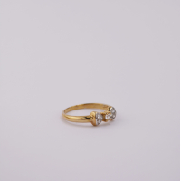 ring goud 9K met  CZ
