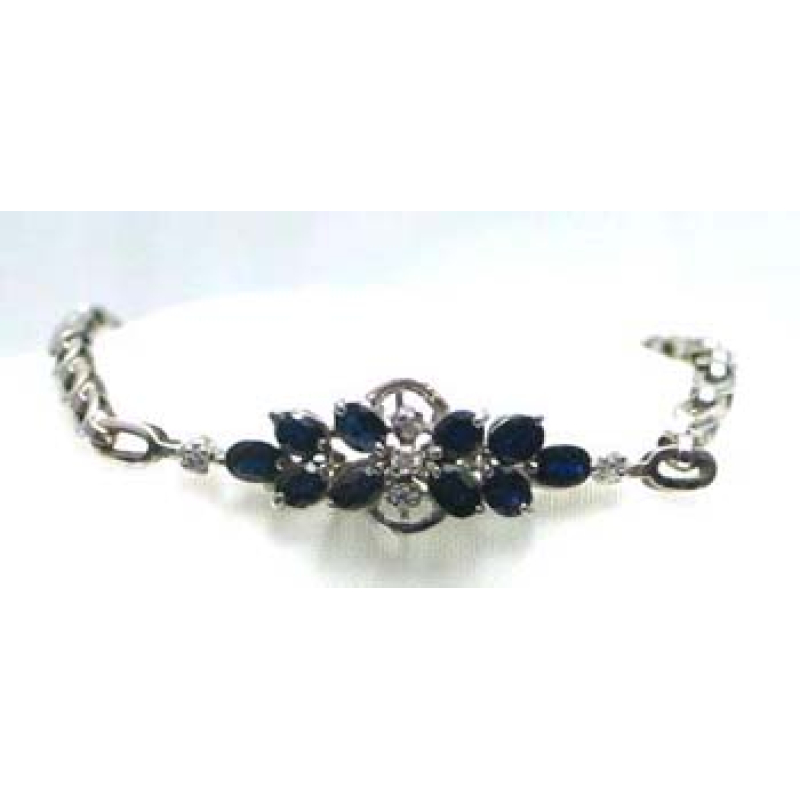 zilver 925 armband met Saffieren