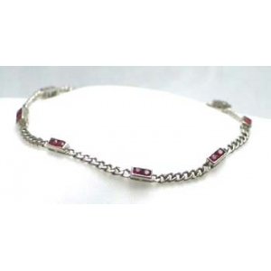 bracelet silver 925 with ruby