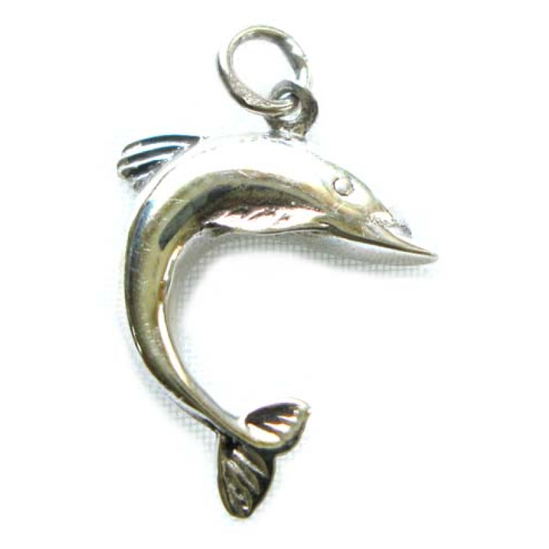pendant silver  dolphin