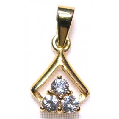 pendant gold 9K with cubic zirconia