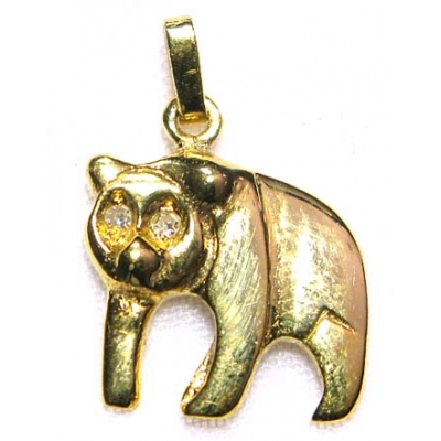 pendant 9k bear with diamond