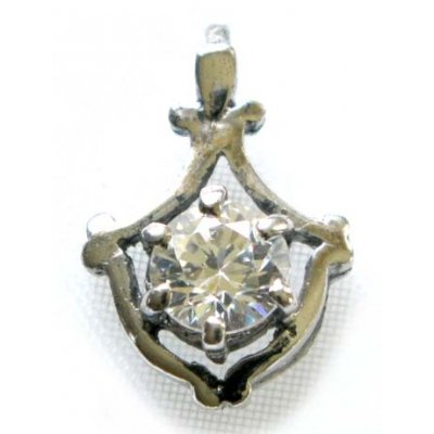 pendentif argent 925 avec  zircon cubique