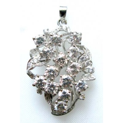 pendentif argent 925 avec  zircon cubique