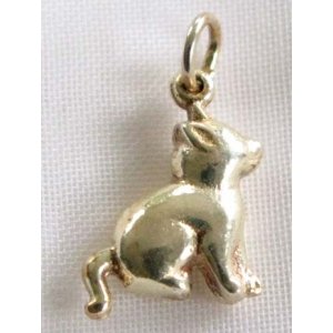 pendentif argent chat