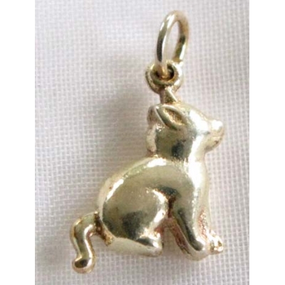 pendentif argent chat
