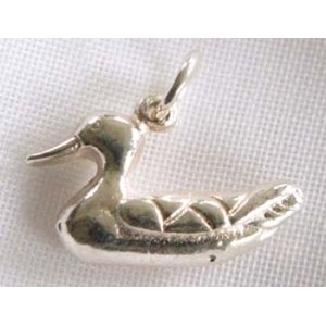 pendentif argent canard