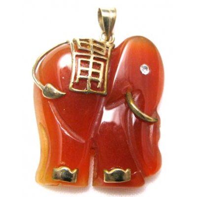 pendentif agate éléphant