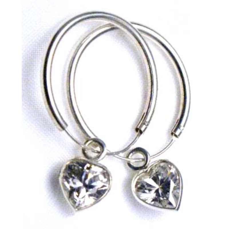 oorbel zilver met cz