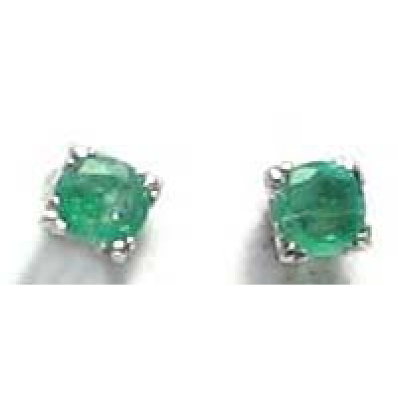 oorbel zilver 925 met smaragd