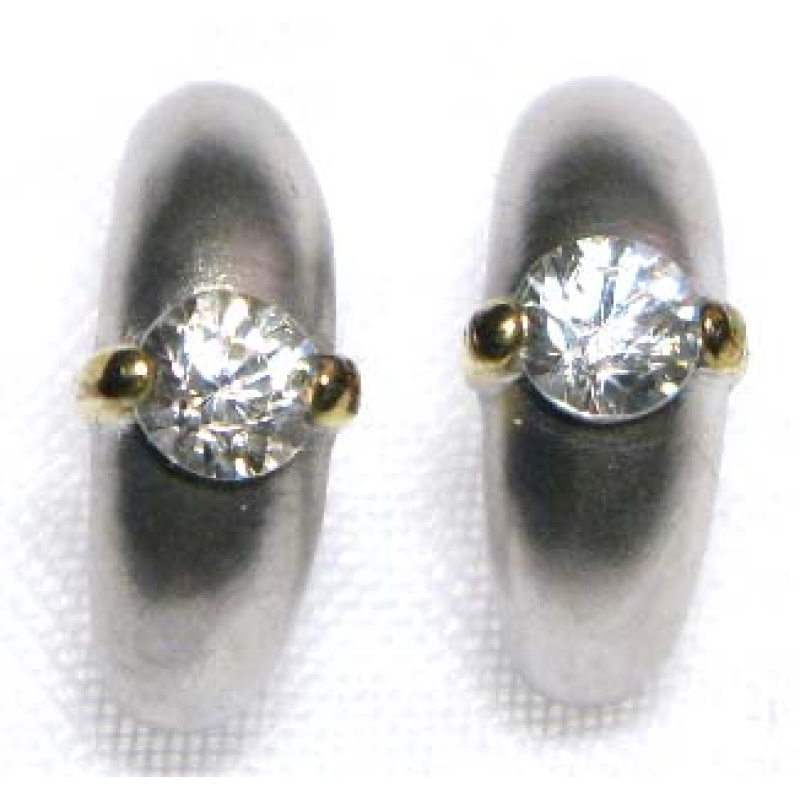 oorbel zilver met cz