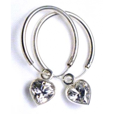 oorbel zilver met cz