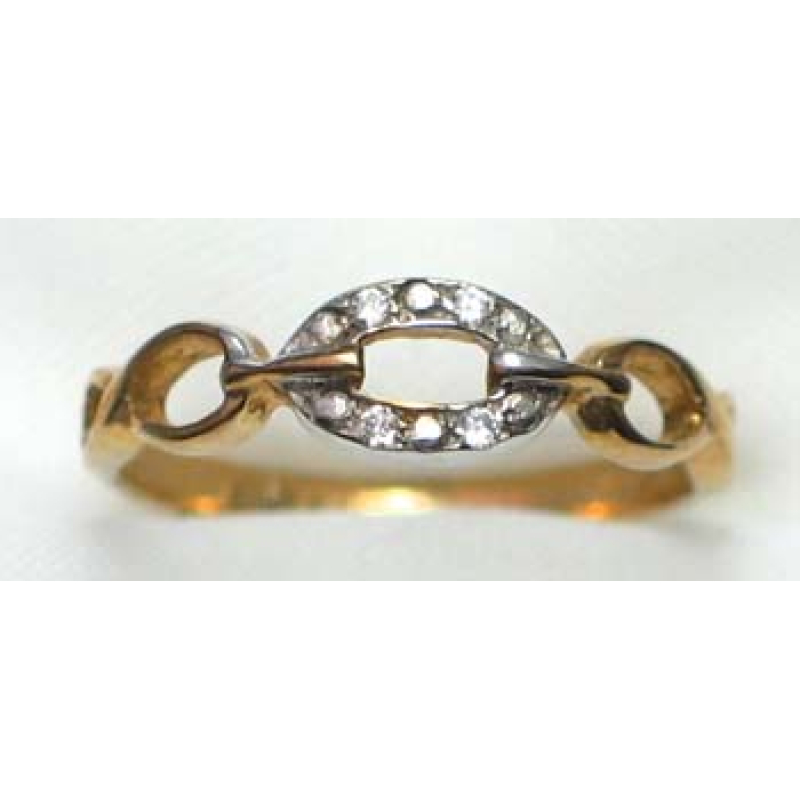 ring goud 9K met CZ
