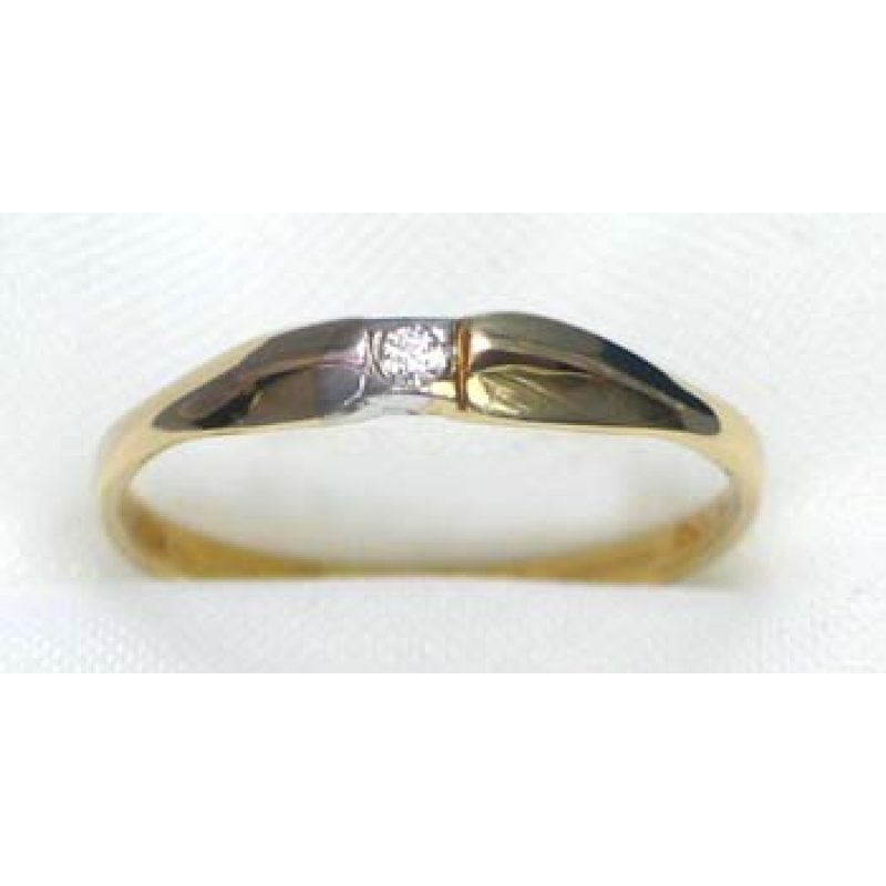 ring goud 9K met CZ