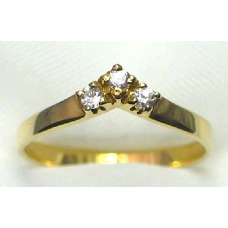 ring goud 9K met CZ
