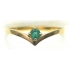 Gouden ring met Cubic Zirconia en Smaragd