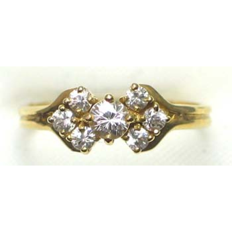 ring goud 9K met CZ