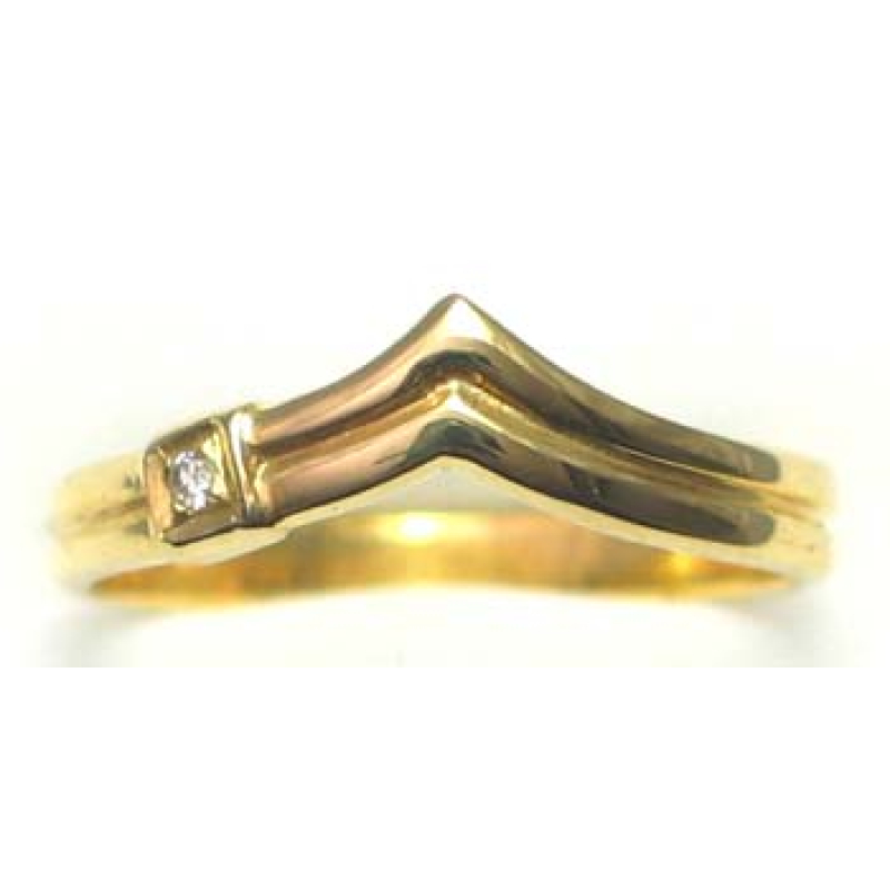ring goud 9K met CZ