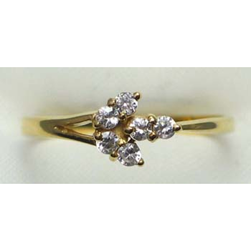 ring goud 9K met CZ