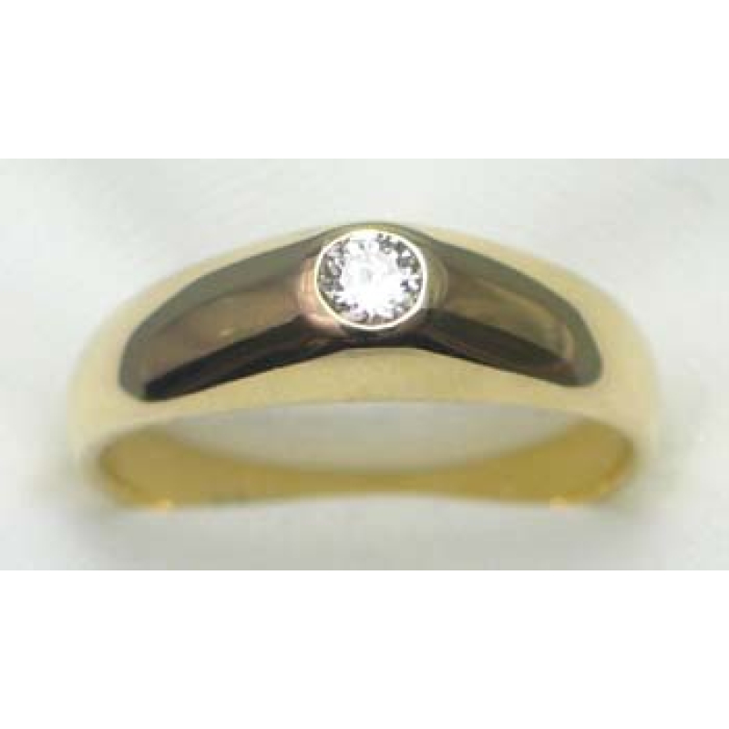 ring goud 9K met CZ