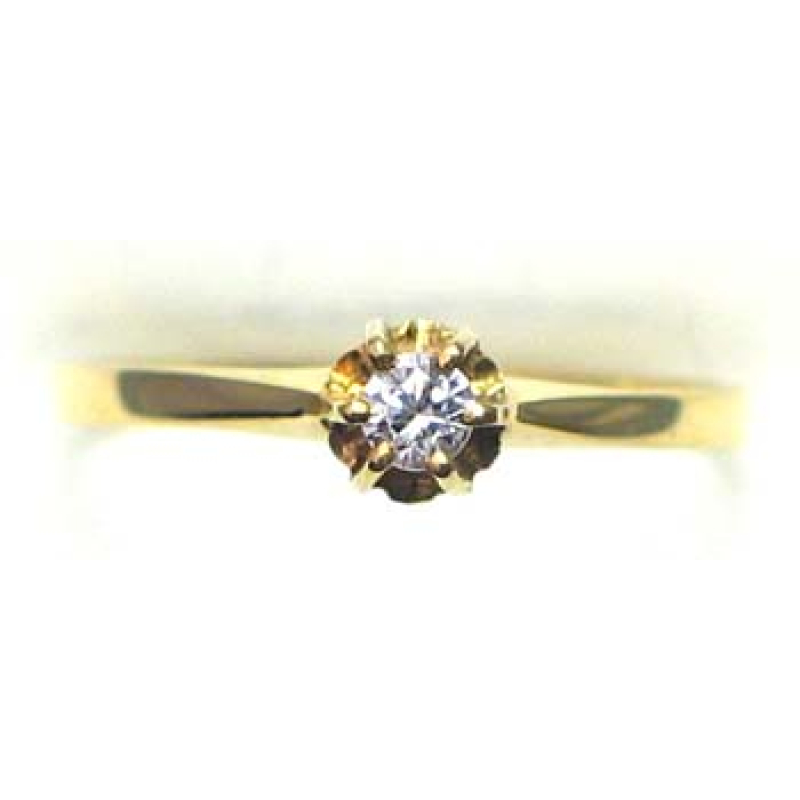 ring goud 9K met CZ