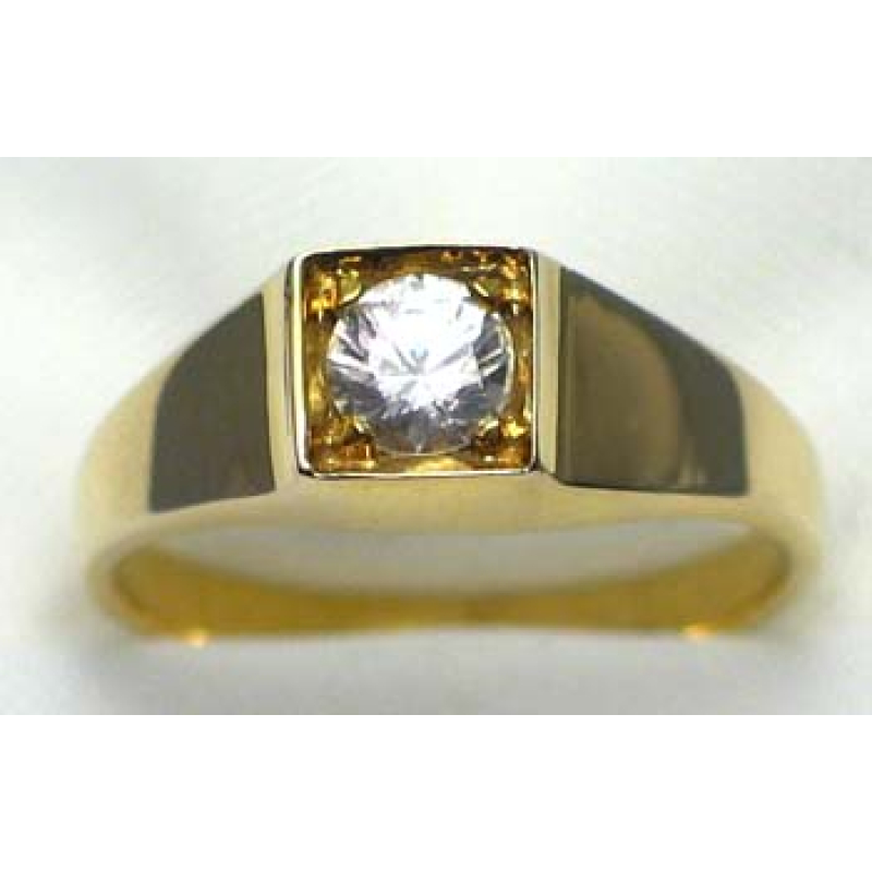 ring goud 9K met CZ