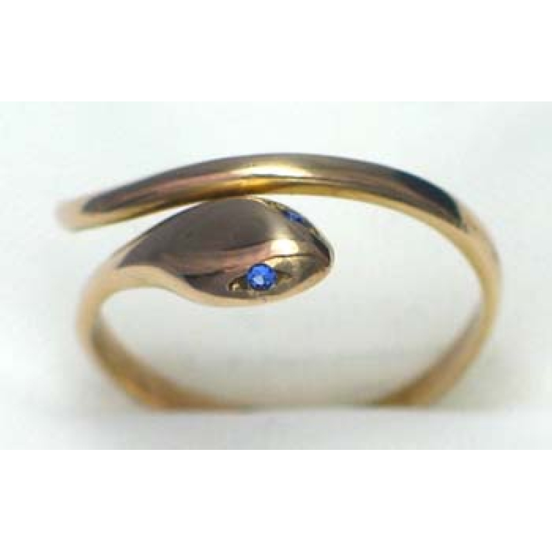 ring gold 9k snake