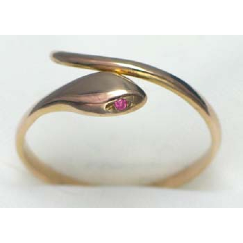 ring gold 9k snake