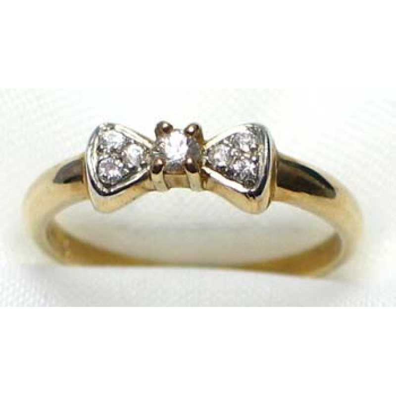 ring goud 9K met  CZ