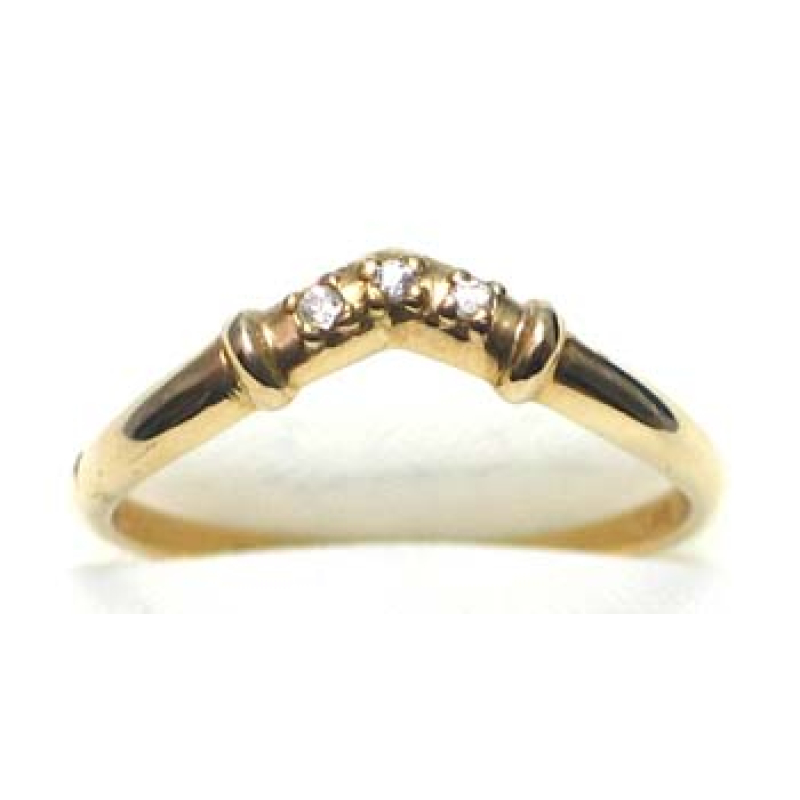 ring goud 9K met  CZ