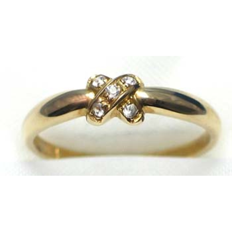 ring goud 9K met  CZ