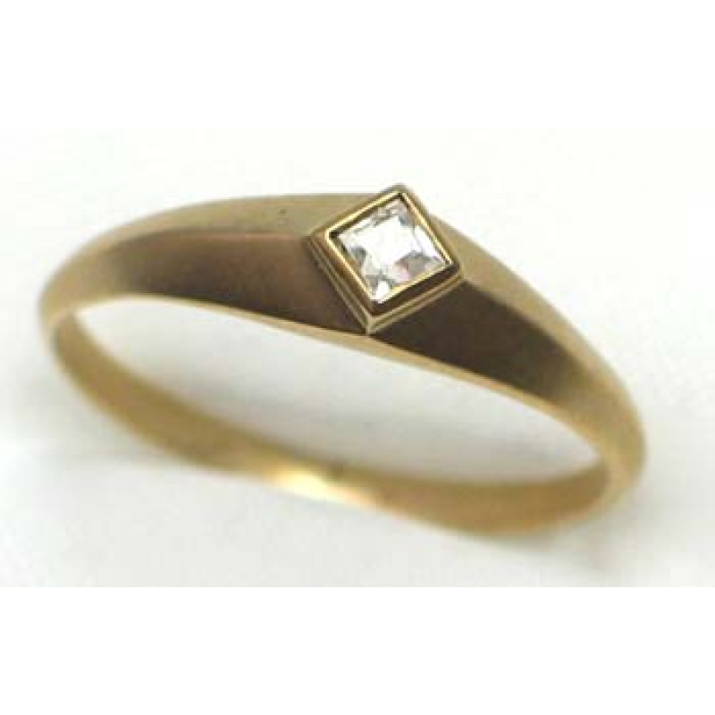 ring goud 9K met  CZ