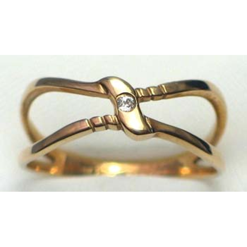 ring goud 9K met  CZ