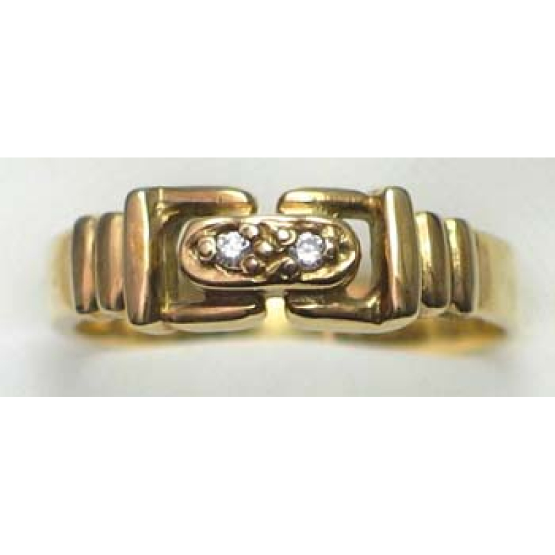 ring goud 9K met  CZ