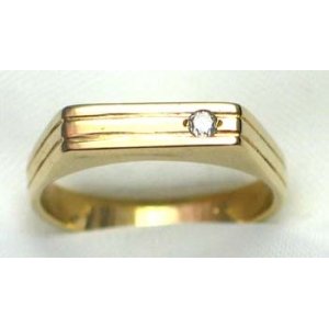 ring goud 9K met CZ