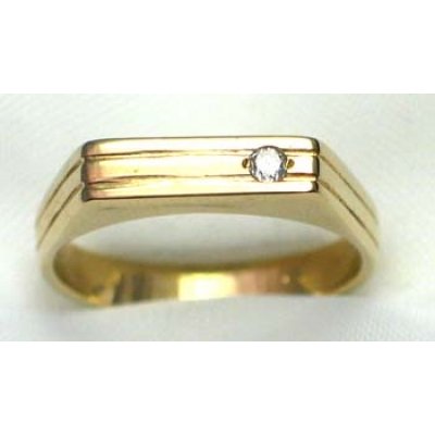 ring goud 9K met CZ