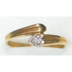 ring goud 9K met CZ