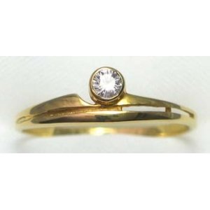ring goud 9K met CZ