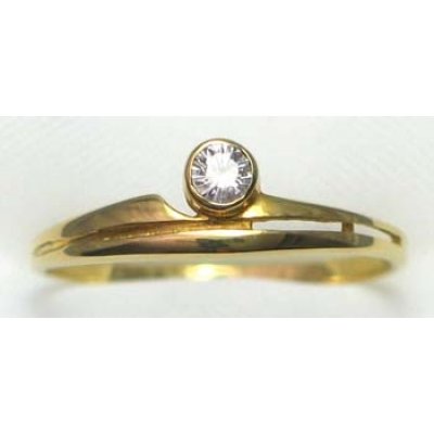 ring goud 9K met CZ