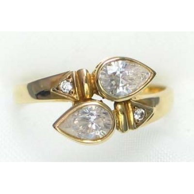 ring goud 9K met CZ