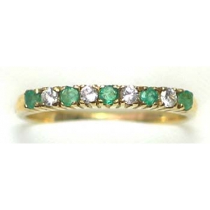 ring gold 9K wih emerald and CZ