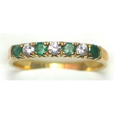 ring gold 9K wih emerald and CZ