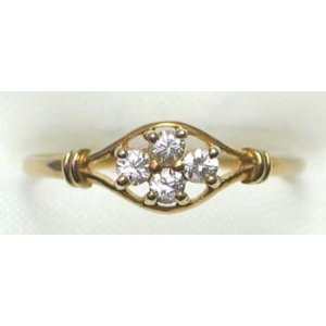 ring goud 9K met CZ