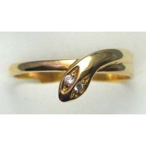 ring goud 9K met CZ